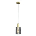 Pakabinamas sietynas ARCADIA 1xE27/60W/230V diametras 13 cm auksas/dūminis