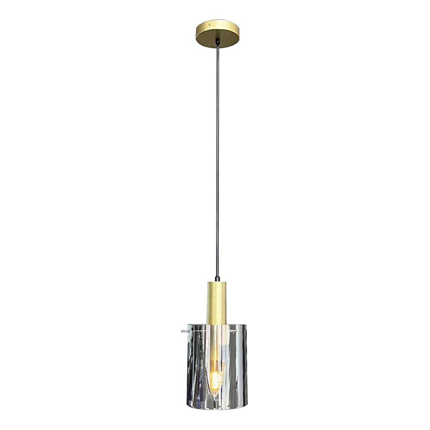 Pakabinamas sietynas ARCADIA 1xE27/60W/230V diametras 13 cm auksas/dūminis