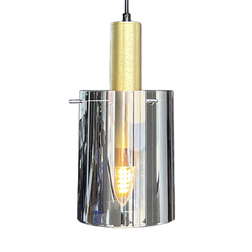 Pakabinamas sietynas ARCADIA 1xE27/60W/230V diametras 13 cm auksas/dūminis