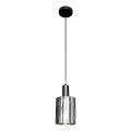 Pakabinamas sietynas ARCADIA 1xE27/60W/230V diametras 13 cm juoda/dūminis