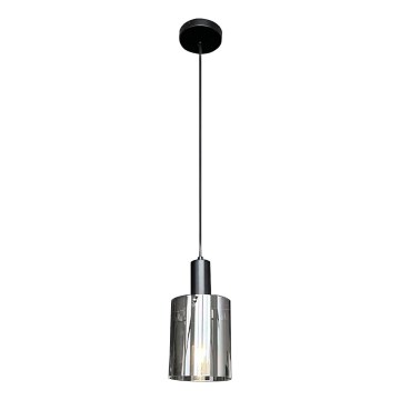 Pakabinamas sietynas ARCADIA 1xE27/60W/230V diametras 13 cm juoda/dūminis