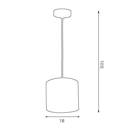 Pakabinamas sietynas ARDEN 1xE27/60W/230V d. 18 cm baltas