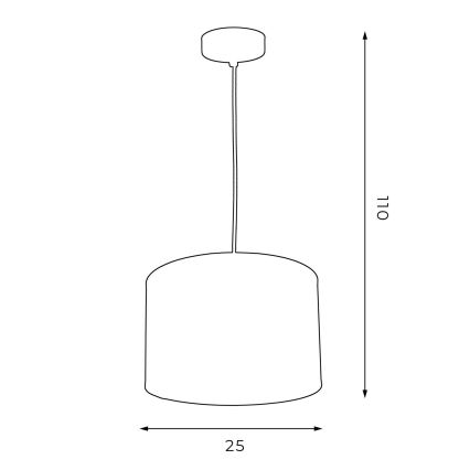 Pakabinamas sietynas ARDEN 1xE27/60W/230V d. 25 cm violetinė/auksinė