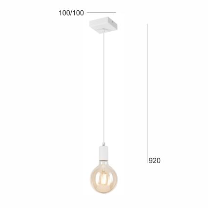 Pakabinamas sietynas ASTRID 1xE27/60W/230V balta