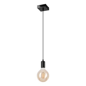 Pakabinamas sietynas ASTRID 1xE27/60W/230V blizgi juoda