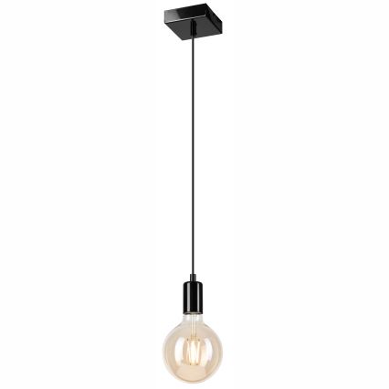 Pakabinamas sietynas ASTRID 1xE27/60W/230V blizgi juoda