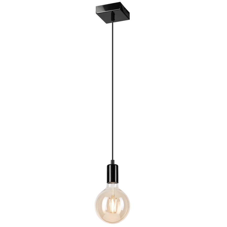 Pakabinamas sietynas ASTRID 1xE27/60W/230V blizgi juoda