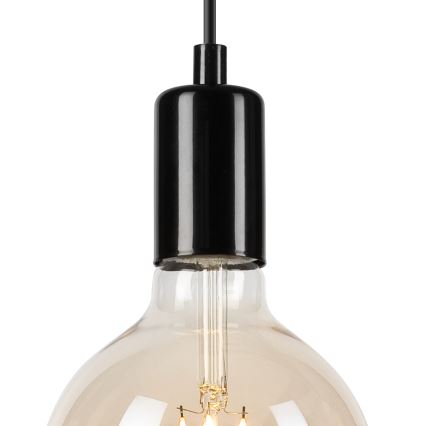 Pakabinamas sietynas ASTRID 1xE27/60W/230V blizgi juoda