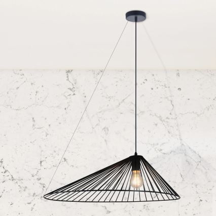 Pakabinamas sietynas AURORA 1xE27/20W/230V diametras 60 cm juoda