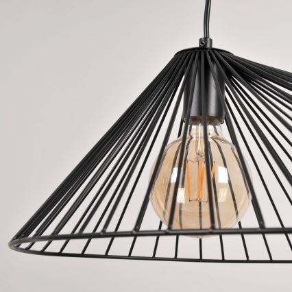 Pakabinamas sietynas AURORA 1xE27/20W/230V diametras 60 cm juoda