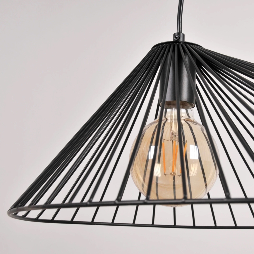 Pakabinamas sietynas AURORA 1xE27/20W/230V diametras 60 cm juoda