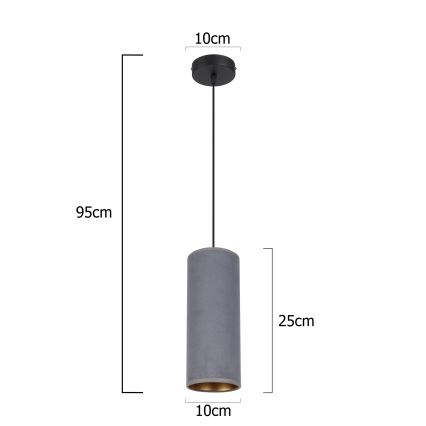 Pakabinamas sietynas AVALO 1xE27/60W/230V pilkas
