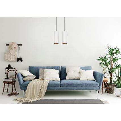 Pakabinamas sietynas AVALO 2xE27/60W/230V baltas