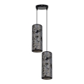 Pakabinamas sietynas AVALO 2xE27/60W/230V d. 20 cm pilkas/juodas