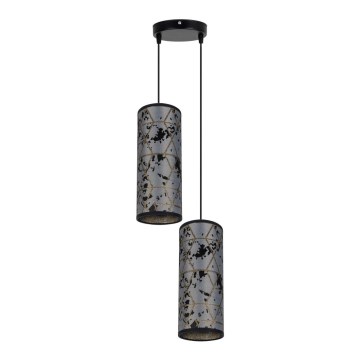 Pakabinamas sietynas AVALO 2xE27/60W/230V d. 20 cm pilkas/juodas
