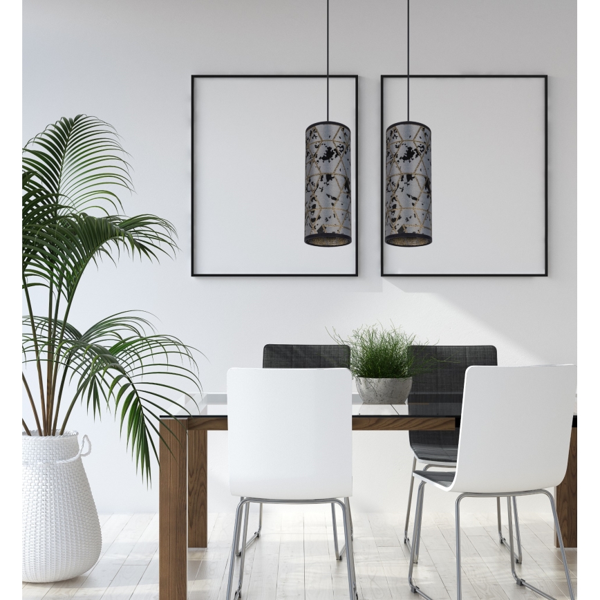 Pakabinamas sietynas AVALO 2xE27/60W/230V pilkas/juodas