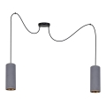 Pakabinamas sietynas AVALO 2xE27/60W/230V voras pilka