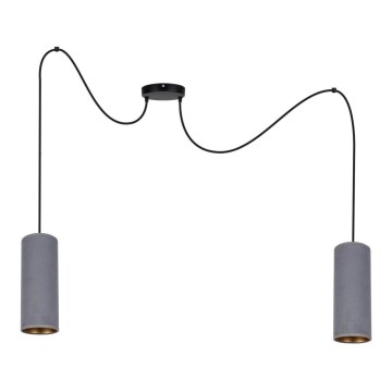 Pakabinamas sietynas AVALO 2xE27/60W/230V voras pilka