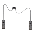 Pakabinamas sietynas AVALO 2xE27/60W/230V voras pilka/juoda