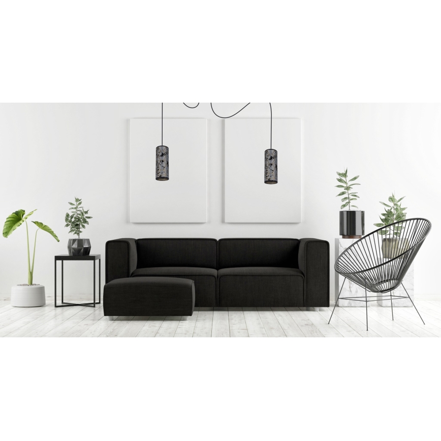 Pakabinamas sietynas AVALO 2xE27/60W/230V voras pilka/juoda