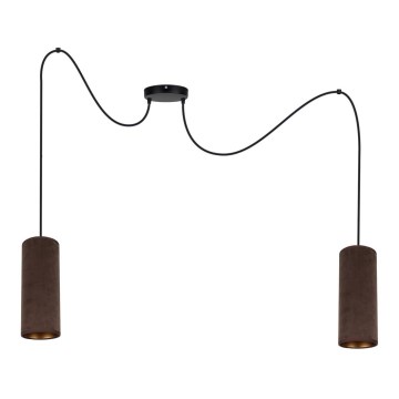 Pakabinamas sietynas AVALO 2xE27/60W/230V voras ruda/varis