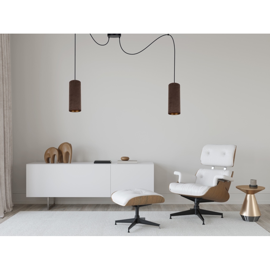 Pakabinamas sietynas AVALO 2xE27/60W/230V voras ruda/varis