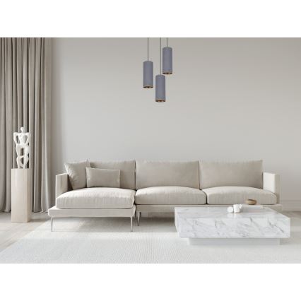 Pakabinamas sietynas AVALO 3xE27/60W/230V d. 35 cm pilkas