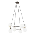 Pakabinamas sietynas AZURA 8xE14/10W/230V juoda/balta