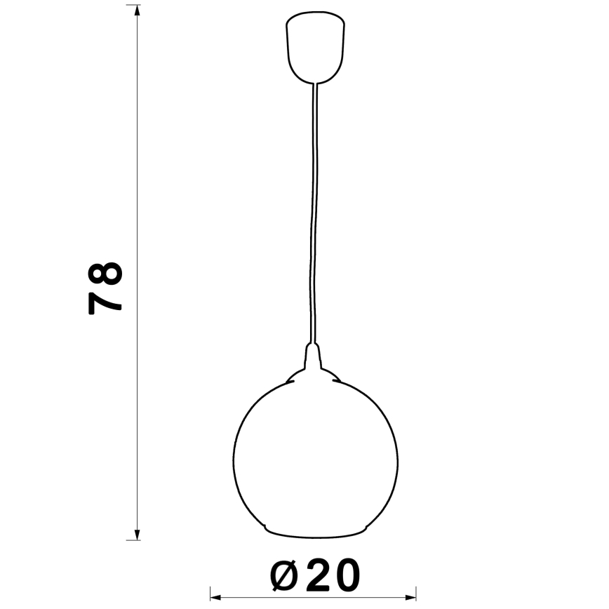 Pakabinamas sietynas BALL 1xE27/60W/230V diametras 20 cm smėlio spalva