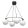 Pakabinamas sietynas BALLO 4xE27/15W/230V juoda/balta