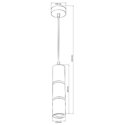 Pakabinamas sietynas BAMBOO 1xGU10/10W/230V balta