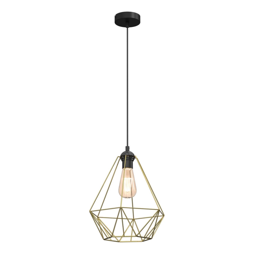 Pakabinamas sietynas BASKET 1xE27/60W/230V diametras 35 cm auksas