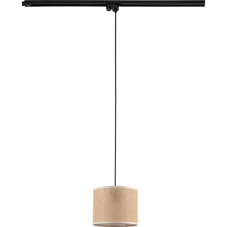 Pakabinamas sietynas 1-fazės bėgių sistemai TRACER 1xE27/15W/230V diametras 20 cm juoda/ruda