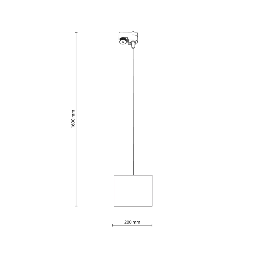 Pakabinamas sietynas 1-fazės bėgių sistemai TRACER 1xE27/15W/230V diametras 20 cm juoda/ruda