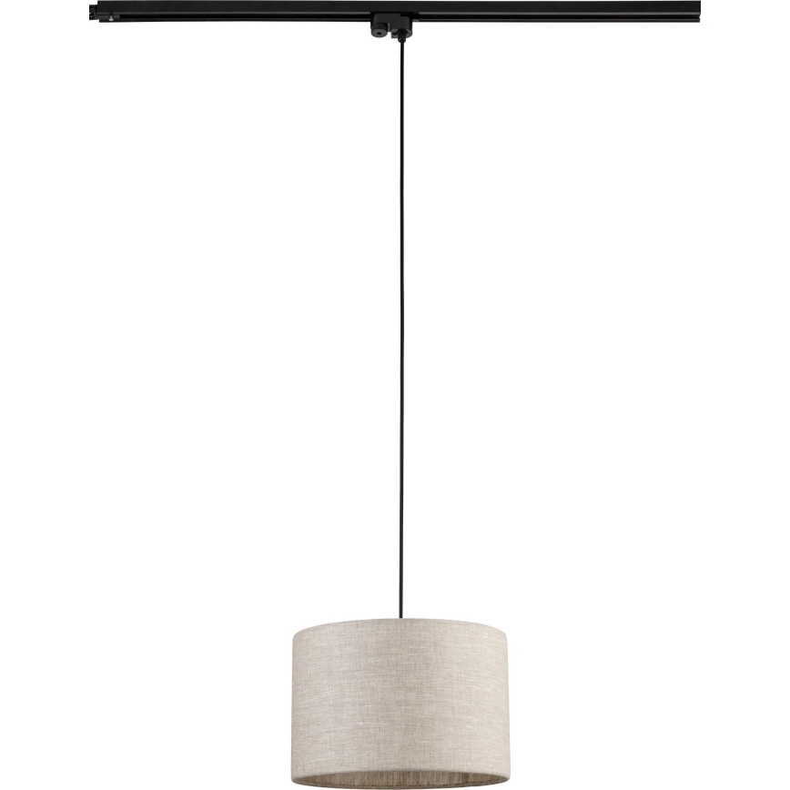 Pakabinamas sietynas 1-fazės bėgių sistemai TRACER 1xE27/15W/230V diametras 30 cm juoda/pilka
