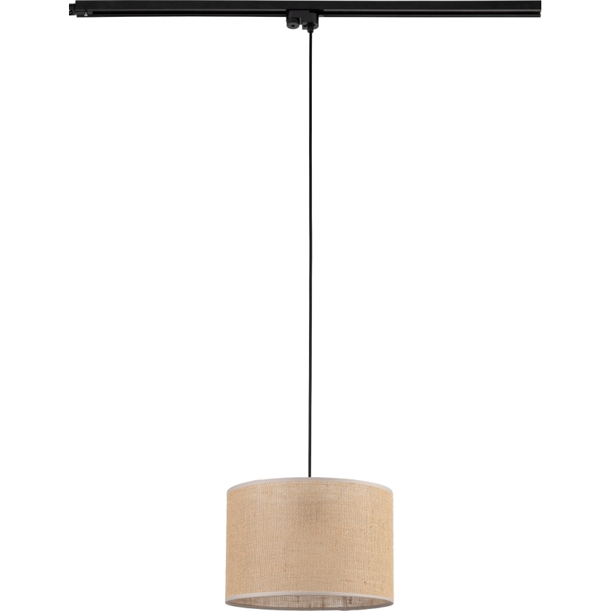 Pakabinamas sietynas 1-fazės bėgių sistemai TRACER 1xE27/15W/230V diametras 30 cm juoda/ruda