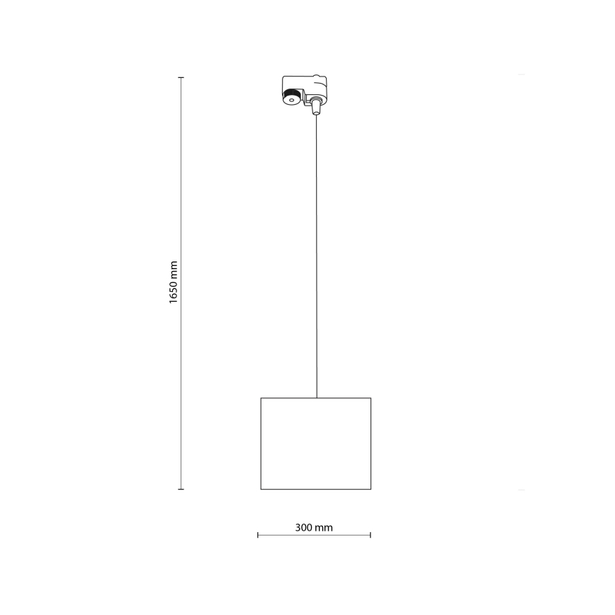 Pakabinamas sietynas 1-fazės bėgių sistemai TRACER 1xE27/15W/230V diametras 30 cm juoda/ruda