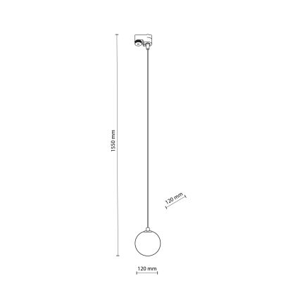 Pakabinamas sietynas 1-fazės bėgių sistemai TRACER 1xG9/8W/230V juoda/balta