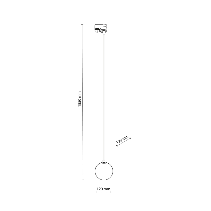 Pakabinamas sietynas 1-fazės bėgių sistemai TRACER 1xG9/8W/230V juoda/balta