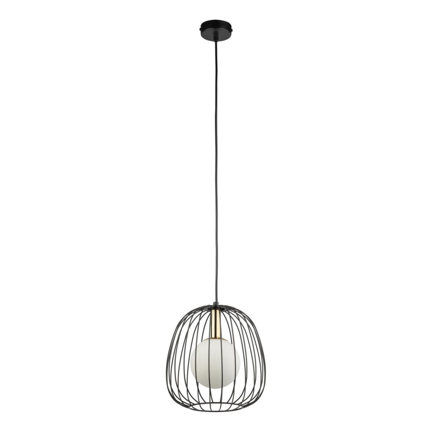 Pakabinamas sietynas BELL 1xG9/12W/230V diametras 24 cm juoda/auksas