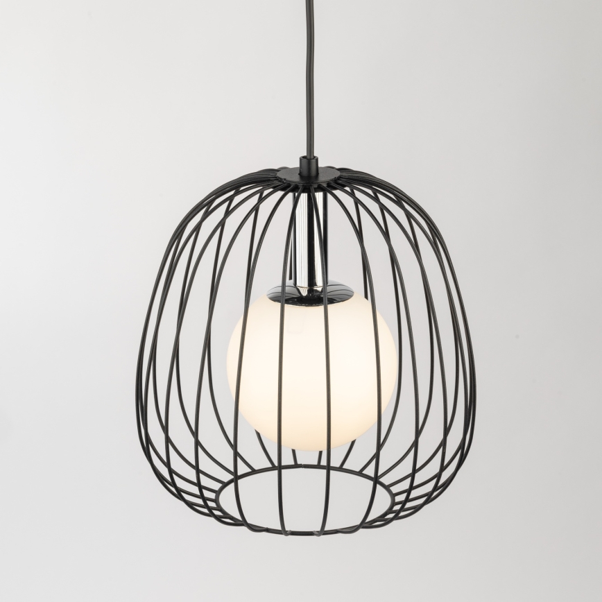 Pakabinamas sietynas BELL 1xG9/12W/230V diametras 24 cm juoda/blizgus chromas