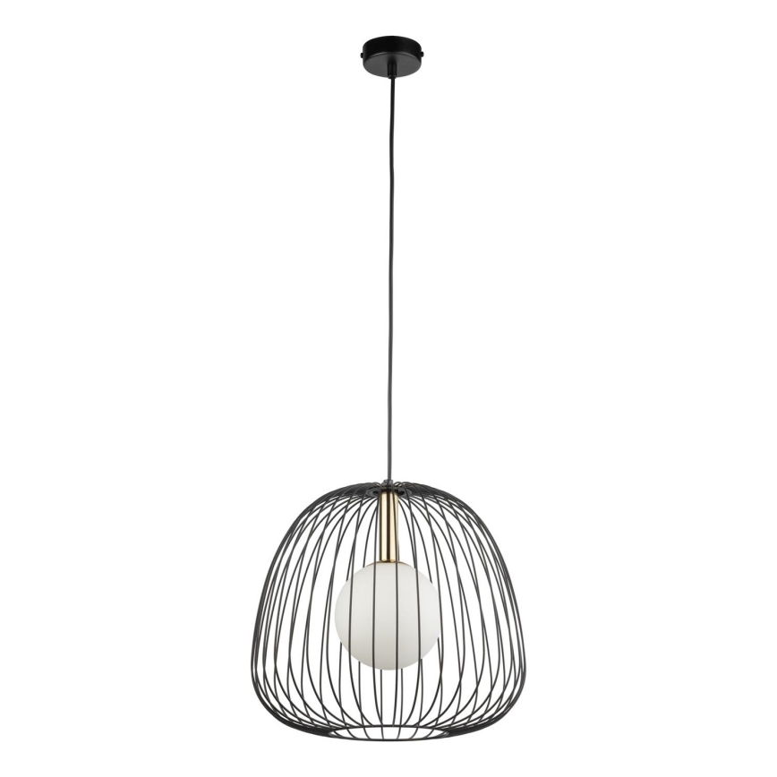 Pakabinamas sietynas BELL 1xG9/12W/230V diametras 33 cm juoda/auksas