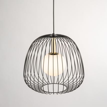 Pakabinamas sietynas BELL 1xG9/12W/230V diametras 33 cm juoda/auksas