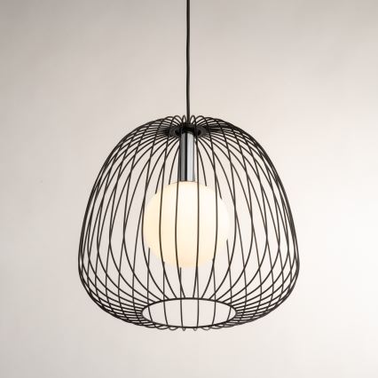 Pakabinamas sietynas BELL 1xG9/12W/230V diametras 33 cm juoda/blizgus chromas