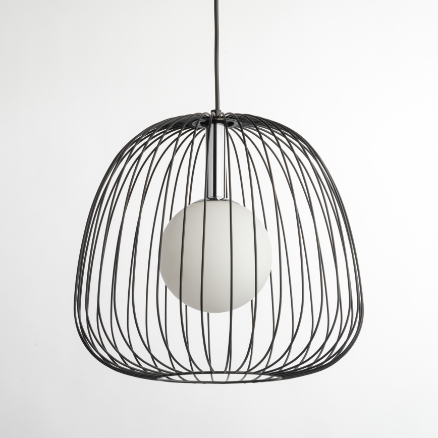 Pakabinamas sietynas BELL 1xG9/12W/230V diametras 33 cm juoda/blizgus chromas