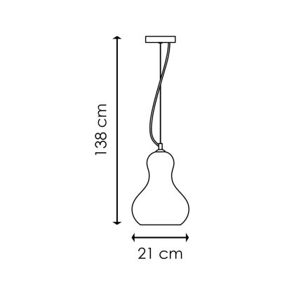 Pakabinamas sietynas BELLO 1xE27/40W/230V diametras 21 cm chromas