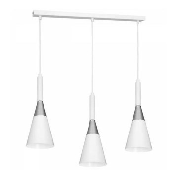 Pakabinamas sietynas BENITO 3xE27/60W/230V baltas/blizgus chromas