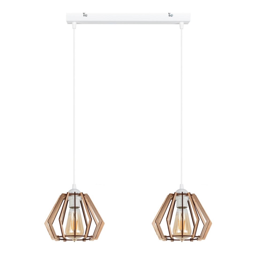 Pakabinamas sietynas BERGO 2xE27/60W/230V baltas