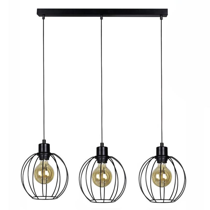 Pakabinamas sietynas BERIS 3xE27/60W/230V ąžuolas
