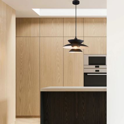 Pakabinamas sietynas BERIT 1xE27/20W/230V juoda